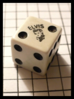 Dice : Dice - 6D - White with Pips Elvis - Ebay Oct 2010